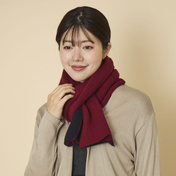 el alto/リバーシブルニットマフラー